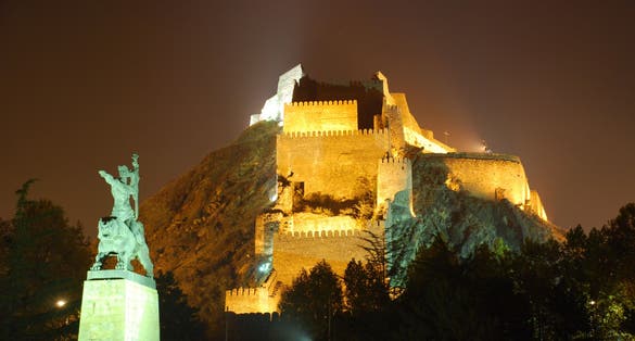 Photo of Fortress City of Gori in the Night, Georgia.