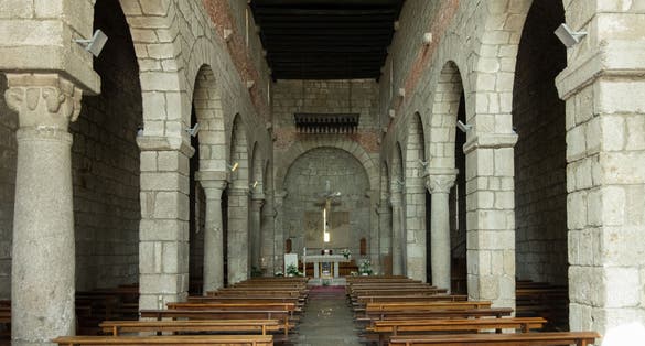 View of San Simplicio Basilica in Olbia, Sardinia