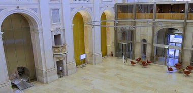 Photo of Lisbon City Skyline with Sao Jorge Castle and the Tagus River, Portugal.