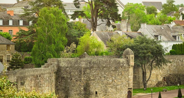 Photo of France Brittany city Hennebont town wall Lorient , France.