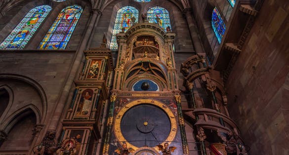 Photo of Astronomical clock at the cathedral of our lady of Strasbourg, France.