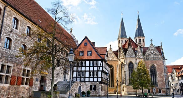 Photo of Fountain at city center of Brunswick (Braunschweig), Germany.