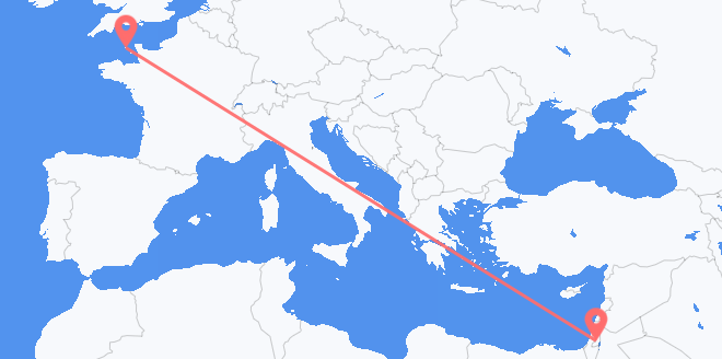 イスラエル ガーンジー島行き
