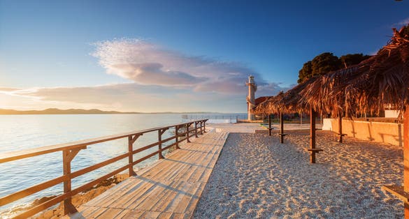Photo of lighthouse in Zadar, Croatia.