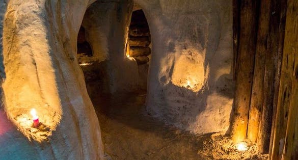 Riežupe Sand Caves ,Kuldīga in Latvia