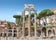 PHOTO OF The 3 columns Corinthian order of the temple of Castor and Pollux (Tempio dei Dioscuri) is an ancient edifice in the Roman Forum, Rome, Italy.