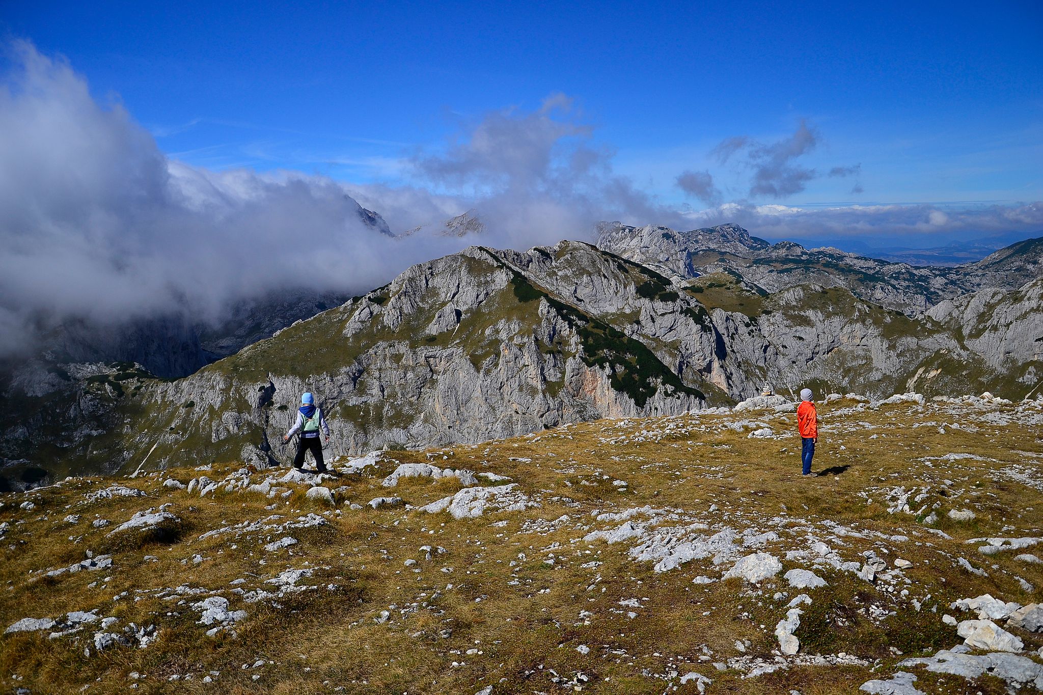 Boys on Savin Kuk. National Park Durmitor, Montenegro.