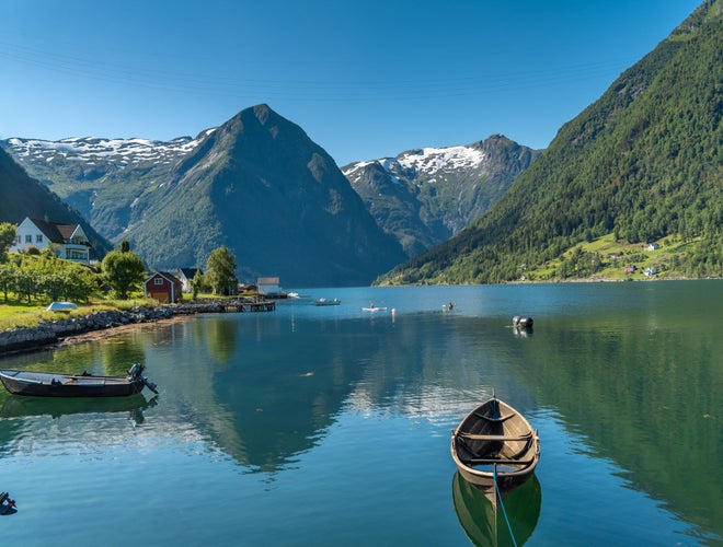 Balestrand (locally called Holmen) Sogndal, Vestland, Norway. On the northern shore of the Sognefjorden. A major tourist stop since the 1800s..jpg