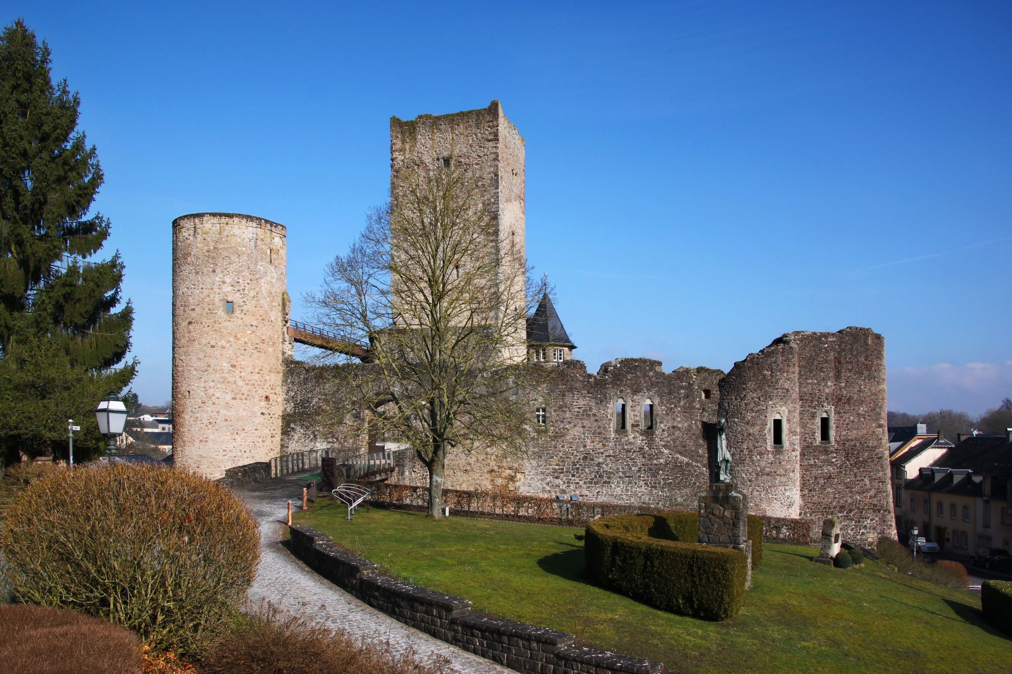 Useldange Castle towers in Luxembourg