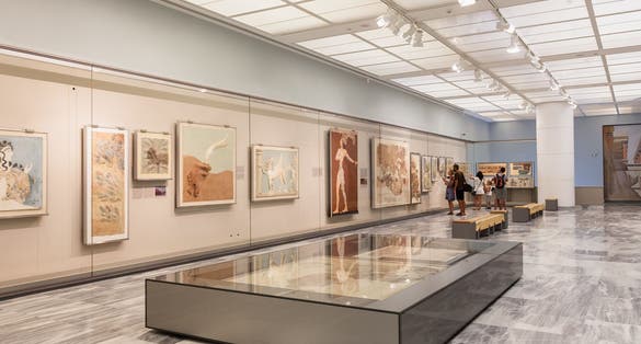 Photo of Heraklion Archaeological Museum, it is contains the most notable and complete collection of artifacts of the Minoan civilization of Crete.