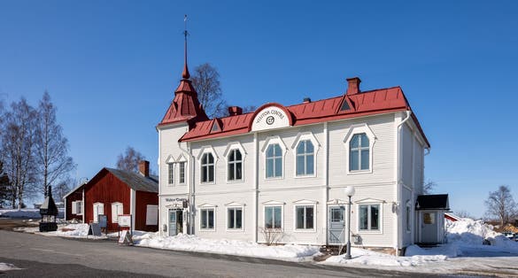 photo of visitor center at Gammelstad church town, an UNESCO world heritage site in Lulea, Sweden.