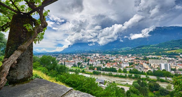 Park view on Albertville from Cite Medievale de Conflans
