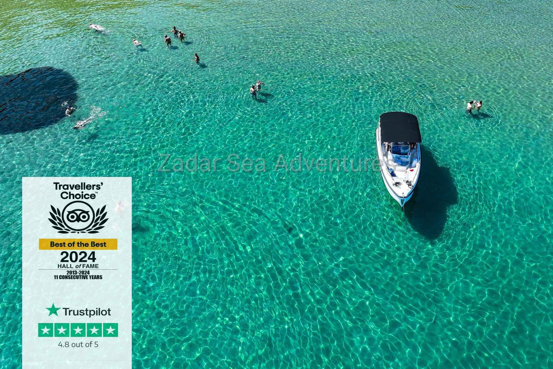 Zadar: Island Hopping Tour Swim and Snorkel with Drinks