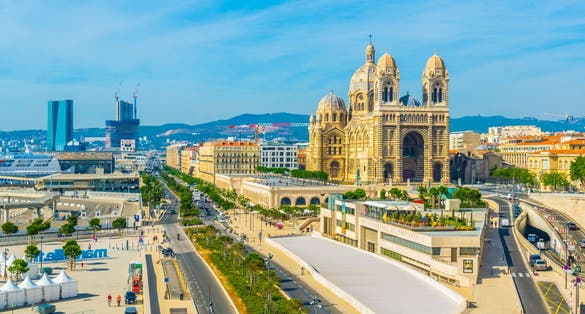 Photo of cathedral La Major at Marseille, France.