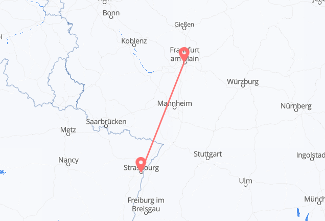 Strasbourg to Frankfurt