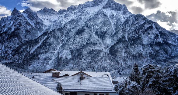 Photo of mountain view in Mittenwald Germany.