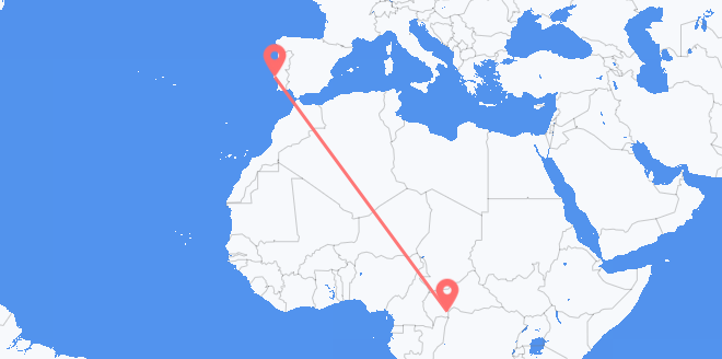 Central African Republic to Portugal