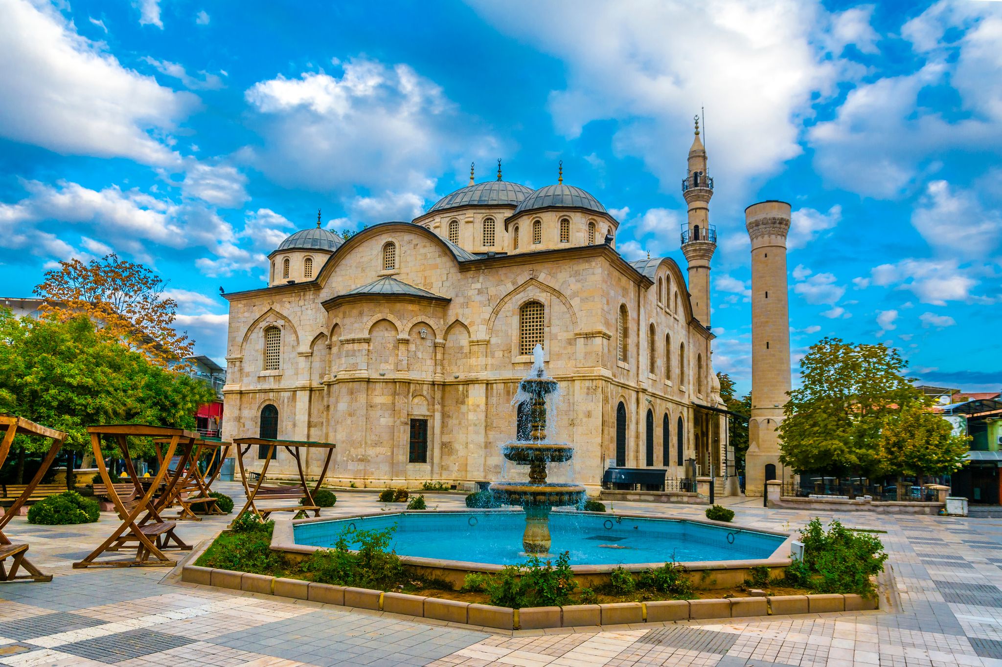 Yeni Mosque view in Malatya City. Yeni Mosque is populer tourist attraction in Malatya City.