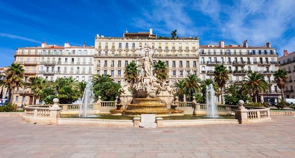 Photo of freedom square or Place de la Liberte in the centre of Toulon city in France.