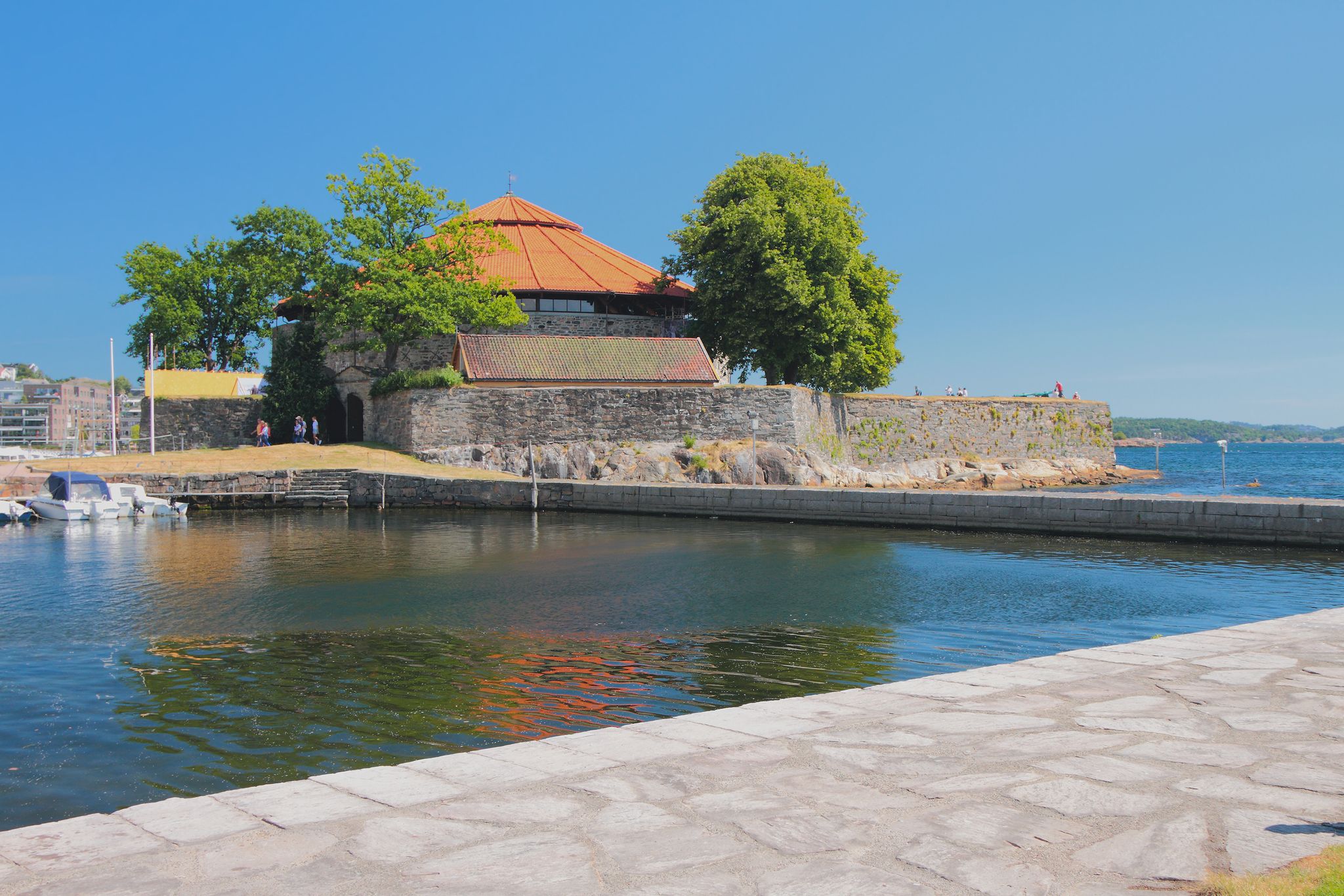 Bay and fortress Kristiansholm. Kristiansand, Norway