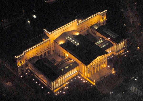 photo of ariel view of Museum of Fine Arts, Budapest, Hungary.