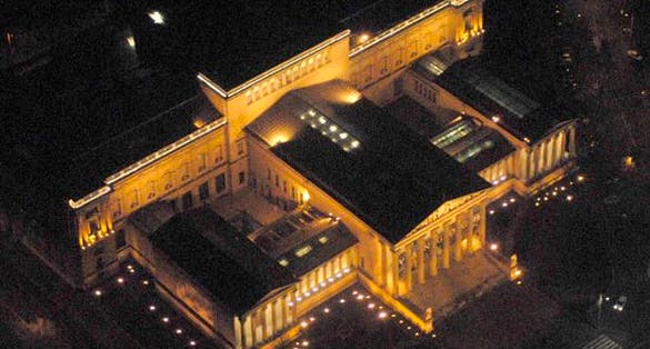 photo of ariel view of Museum of Fine Arts, Budapest, Hungary.