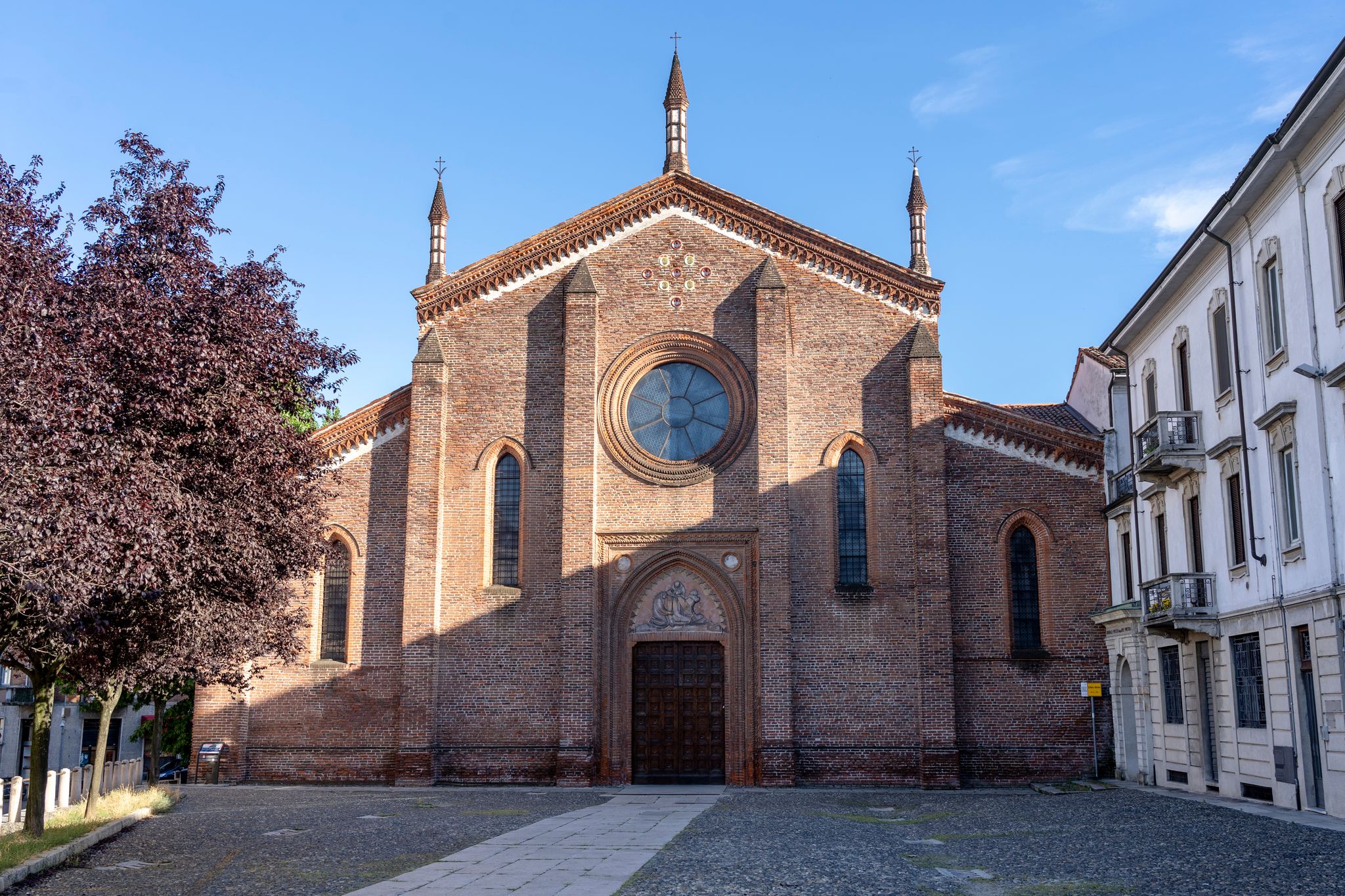 Vigevano, Pavia, Lombardy, Italy: facade of the historic San Pietro Martire church