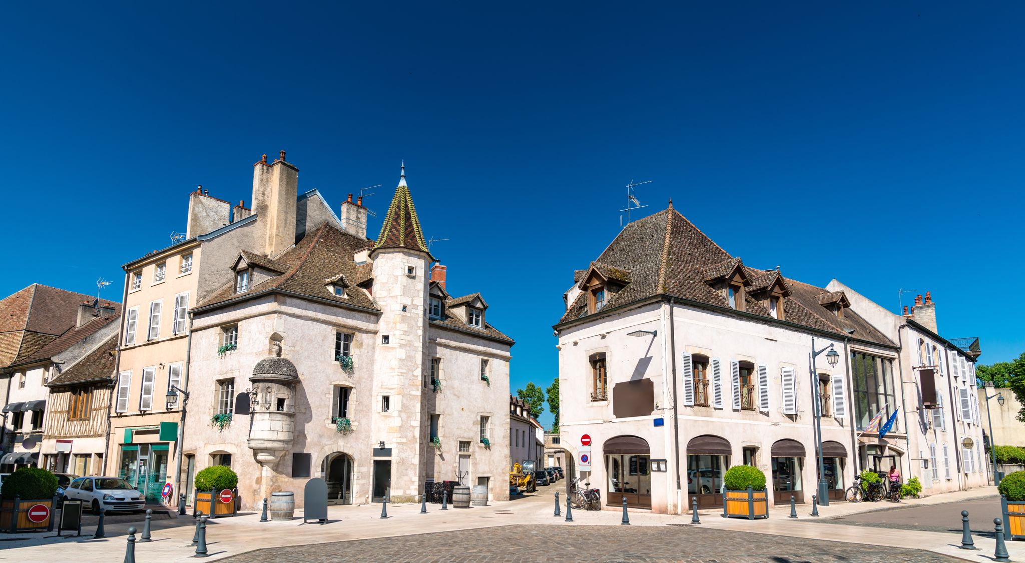 French architecture in Beaune - thr Cote-d'Or department of Burgundy, France