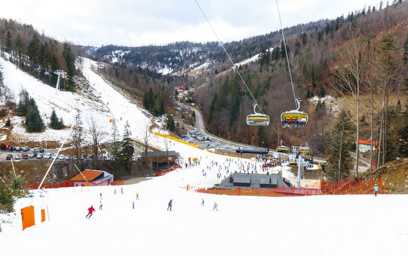 Szczyrk Solisko in polish Beskidy Mountain. Ski Mountain Resort