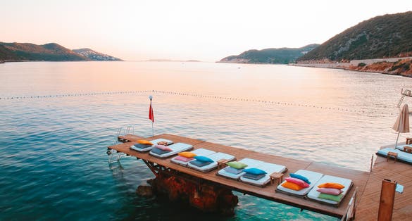 sunset sky in antalya kaş.