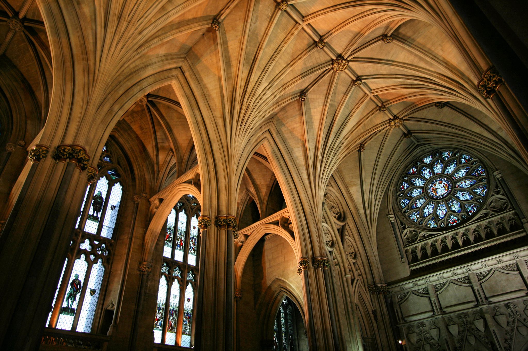 Photo of Bristol cathedral interior in Bristol, UK.