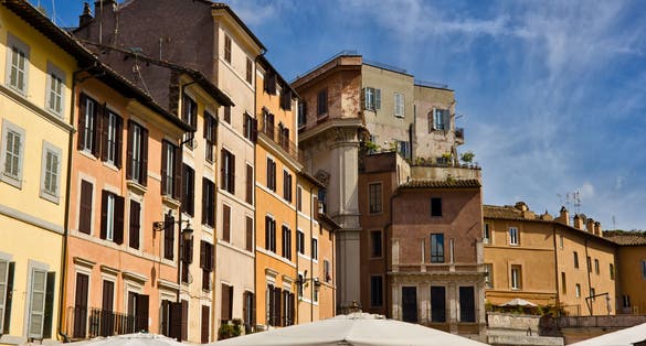 photo of Buildings architecture in Piazza Campo de Fiori, Rome, Italy.