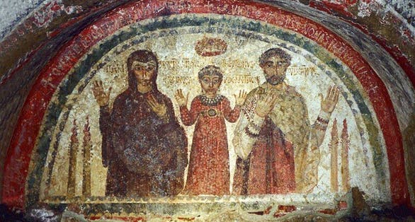 photo of Catacombs of San Gennaro from inside NAPIES ITALY.