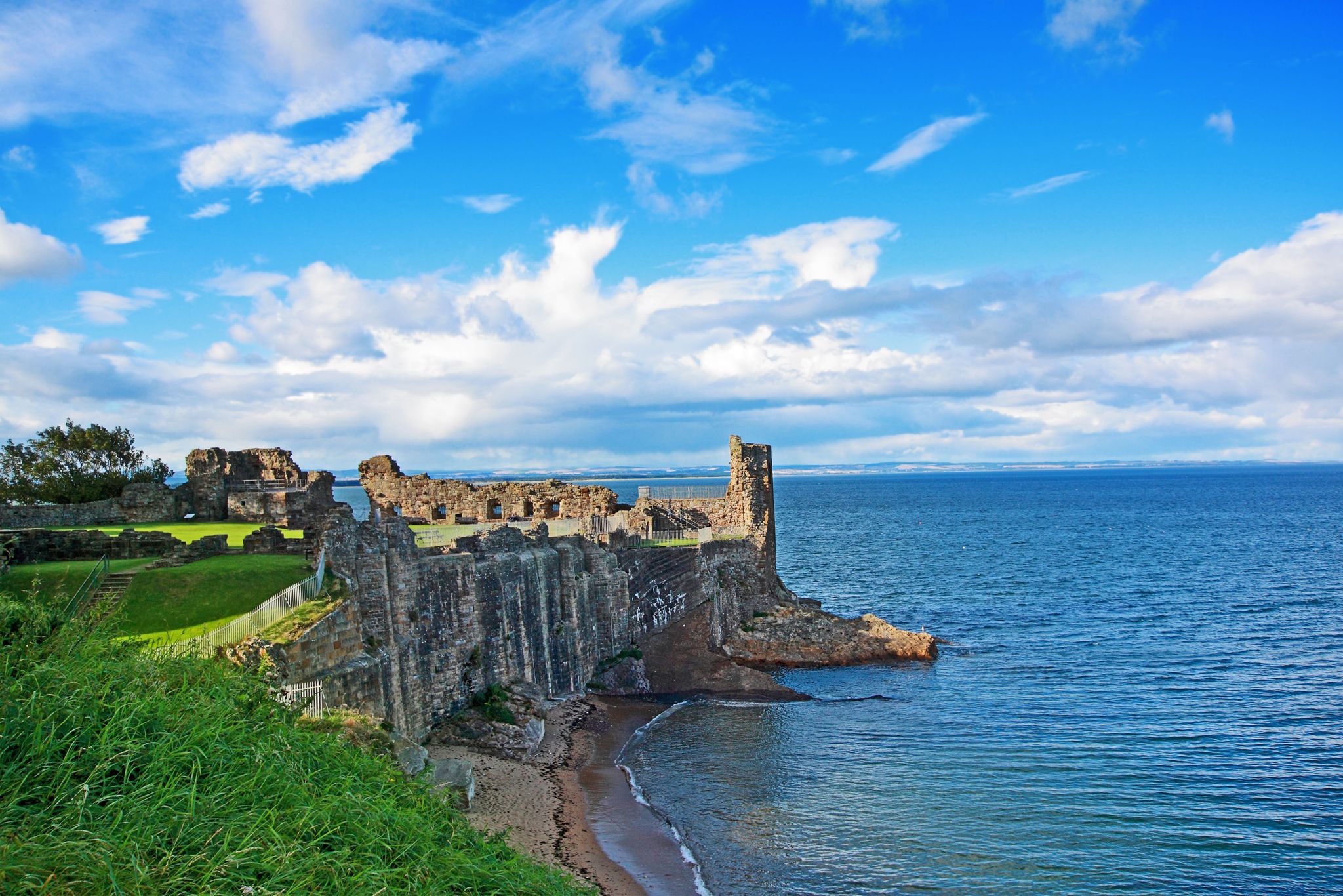 Photo of Ruins of St Andrews Castle, Fife, Scotland, United Kingdom .