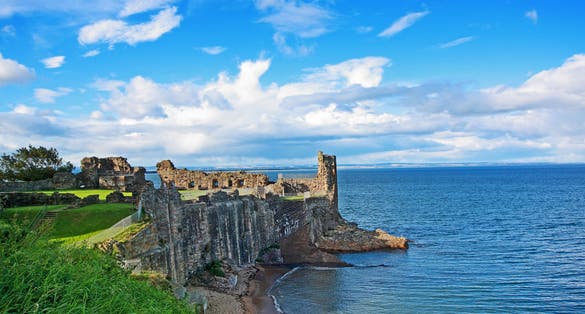 Photo of Ruins of St Andrews Castle, Fife, Scotland, United Kingdom .
