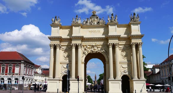 Famous Brandenburg Tor in Potsdam old city center,Germany landmarks