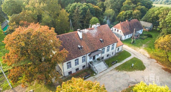 Kidulių dvaro rūmų rytinis fasadas,Lithuania.