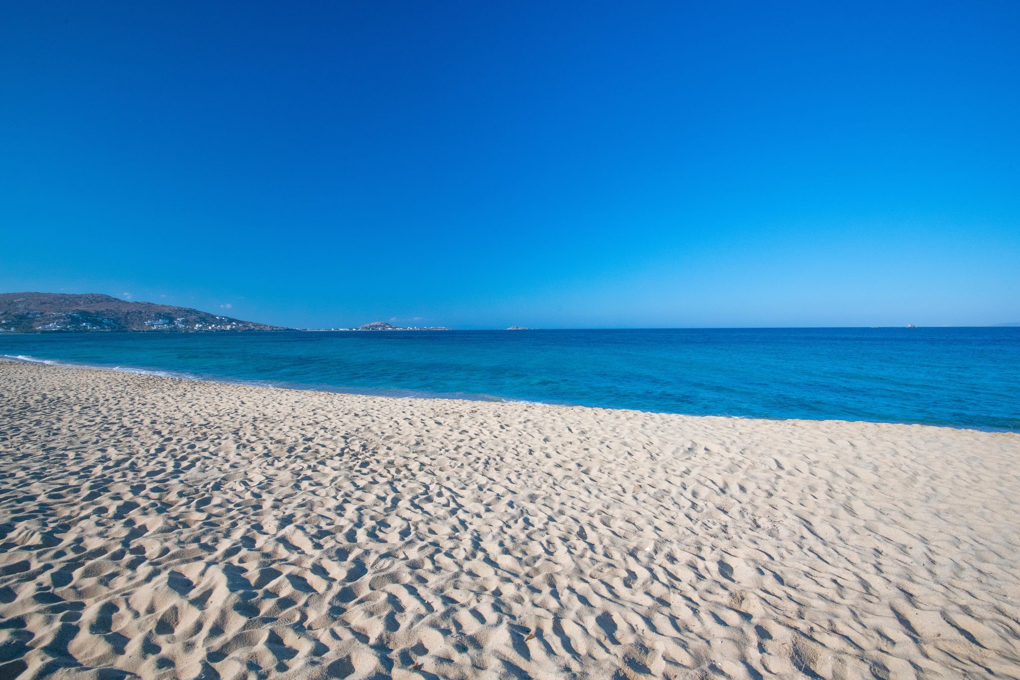 Photo of beach san Anna of Naxos island in Cyclades, Greece.