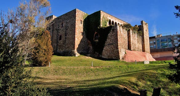 Photo of old Vallparadis castle at Terrassa city in Barcelona province ,Catalonia ,Spain.