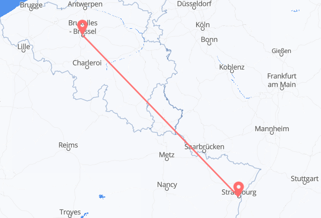 Strasbourg to Brussels