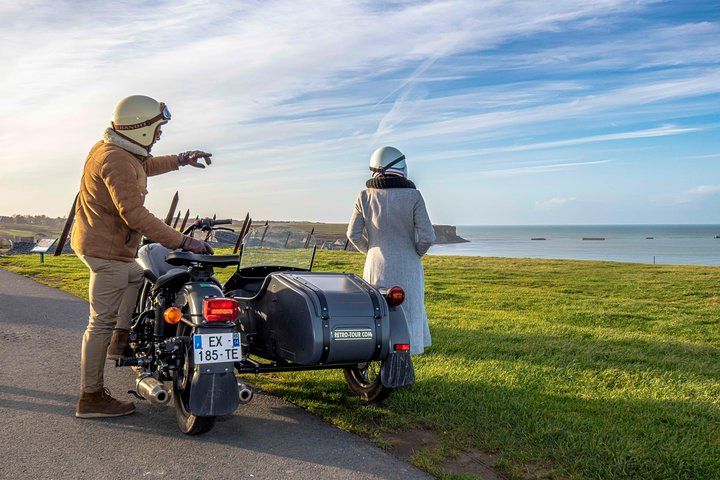 Private tour of 2 hour to 7 hours by sidecar on the D-Day beaches