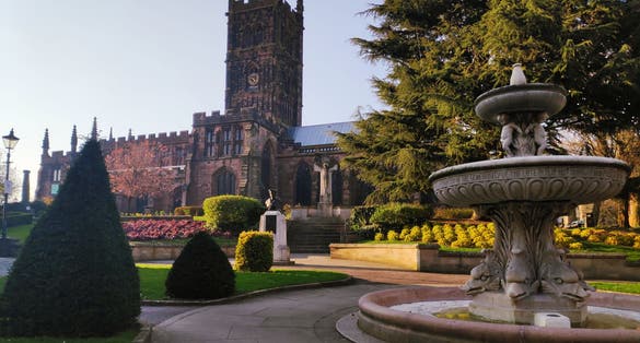 Photo of 15th century church in Wolverhampton ,England.