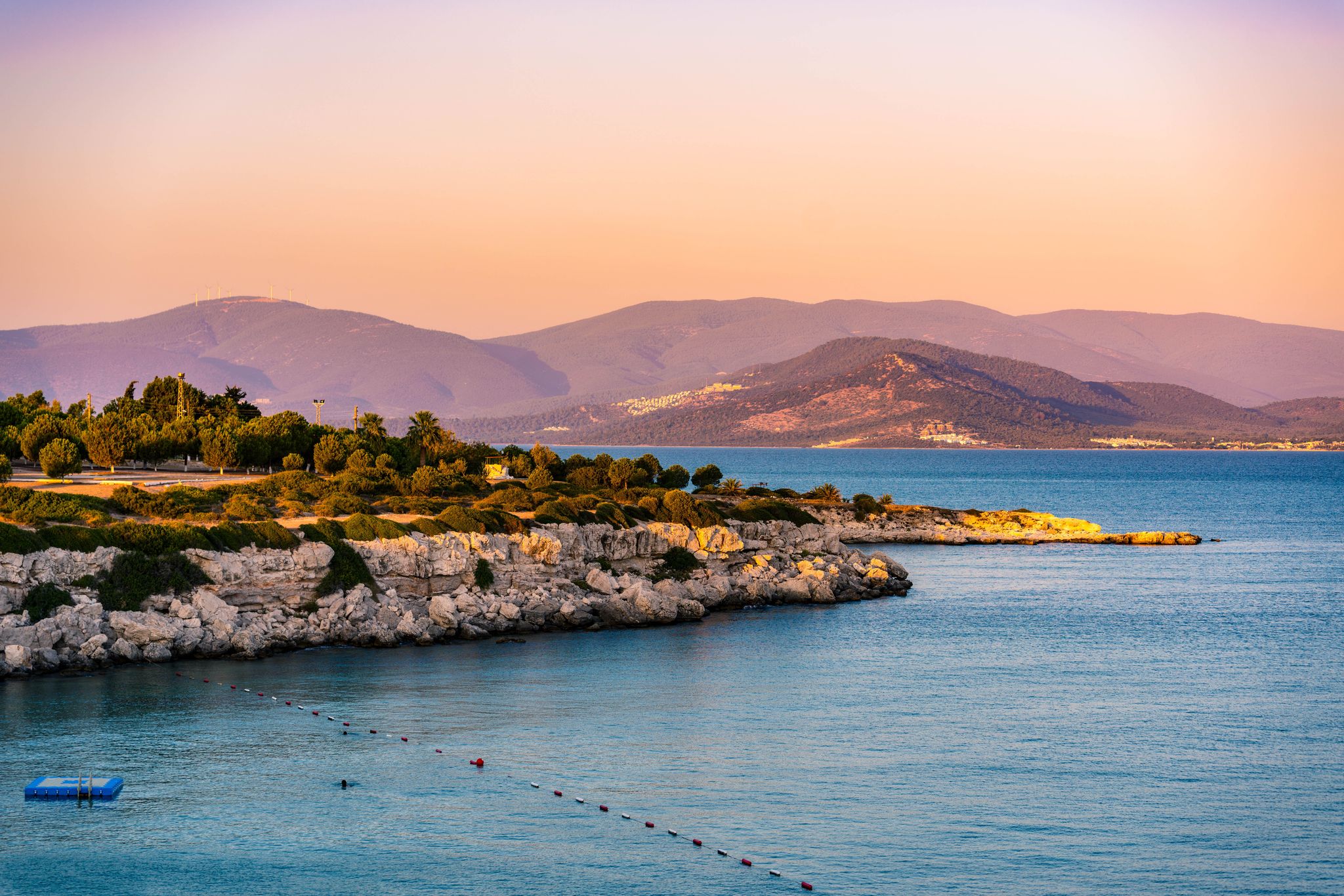 Photo of view from one of the beaches in didim, turkey.