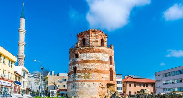 Photo of Macedonian Tower Tower or clock tower in Edirne City of Turkey.