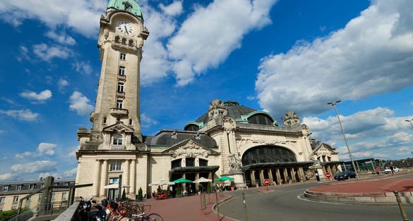 Photo of Benedictine train station in the city of Limoges, Limousin, France.