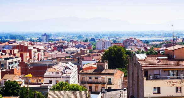 Photo of aerial view of Figueres, Catalonia, Spain.