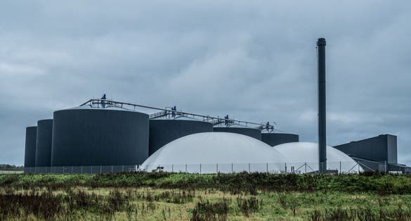 PHOTO OF VIEW OF Nature Energy Biogas at Korskro, Denmark.