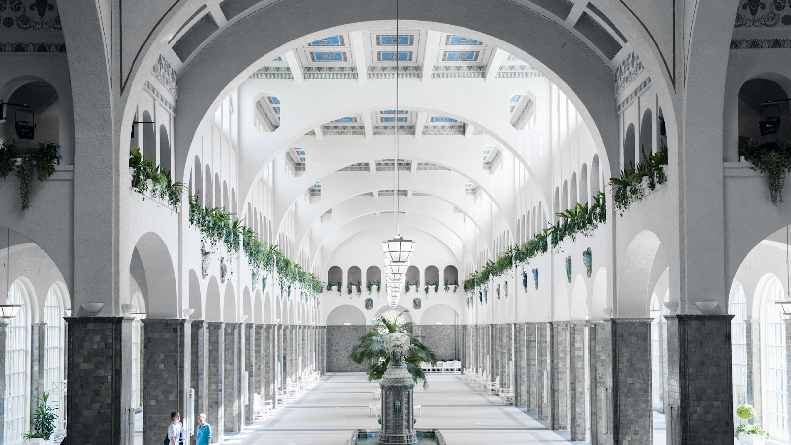 Brunnen- und Wandelhalle, Bad Kissingen, Landkreis Bad Kissingen, Bavaria, Germany