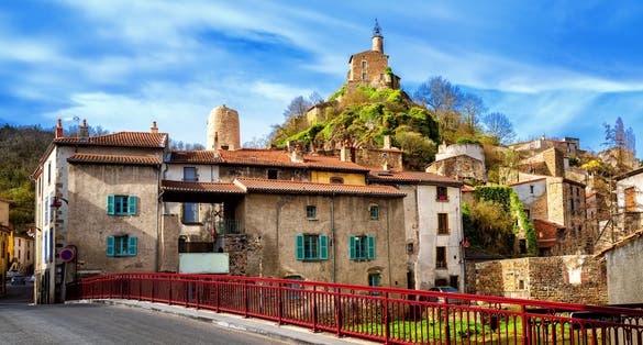 Photo of historical Champeix town in Puy-de-Dome department, Clermont-Ferrand, Auvergne, France.
