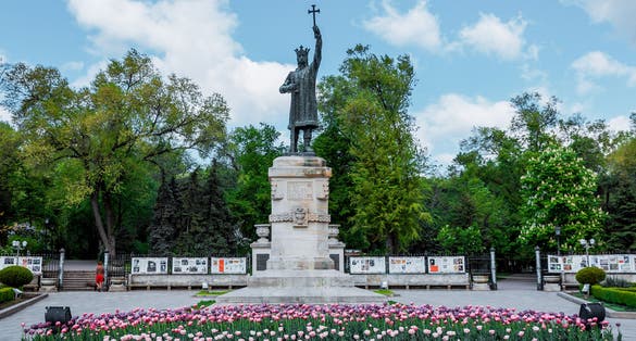 Photo of the Stephen the Great Monument (Romanian: Monumentul lui Ștefan cel Mare) is a prominent monument in Chișinău, Moldova.